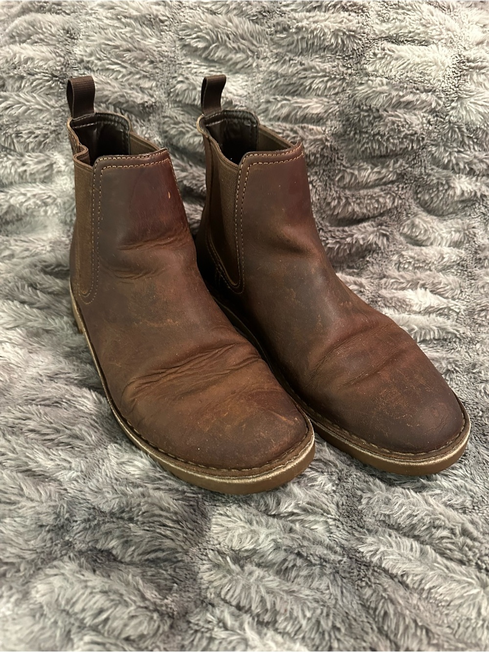 Clarks Brown Leather Chukka Chelsea Boots